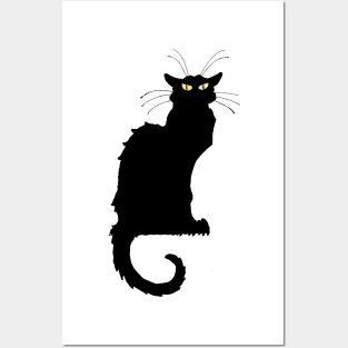 Black Cat Long Whiskers Posters and Art